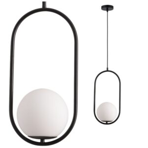 VEGA visilica 1R E27 BK WH crno-bela moderna lampa
