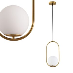 VEGA visilica 1R E27 GD WH zlatno-bela moderna lampa