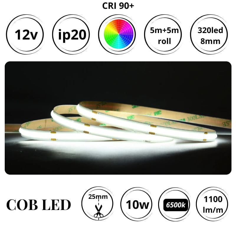 COB LED traka MEGGA FleXY 4000K 12V 320 LED/m