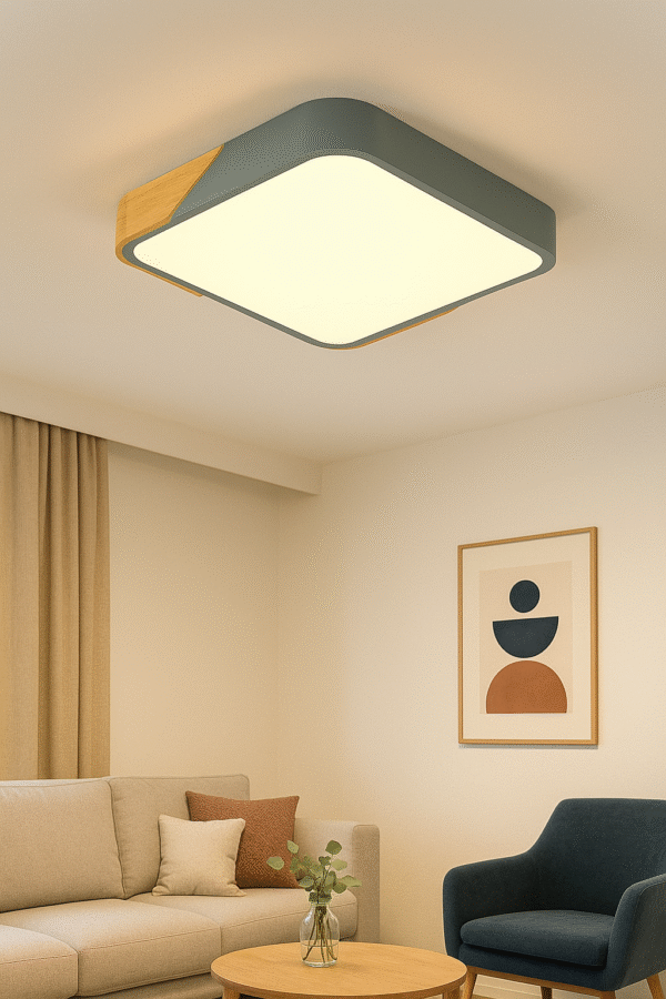 LED plafonska lampa F2812-30C GY kvadratna sa daljinskom i promenom boje svetla