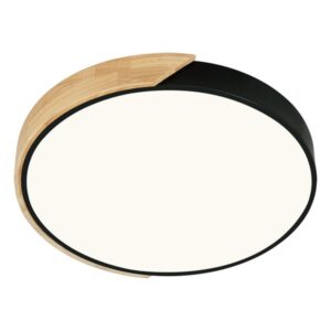 LED plafonska lampa F2811-16C BK+WD u crno-natur dizajnu