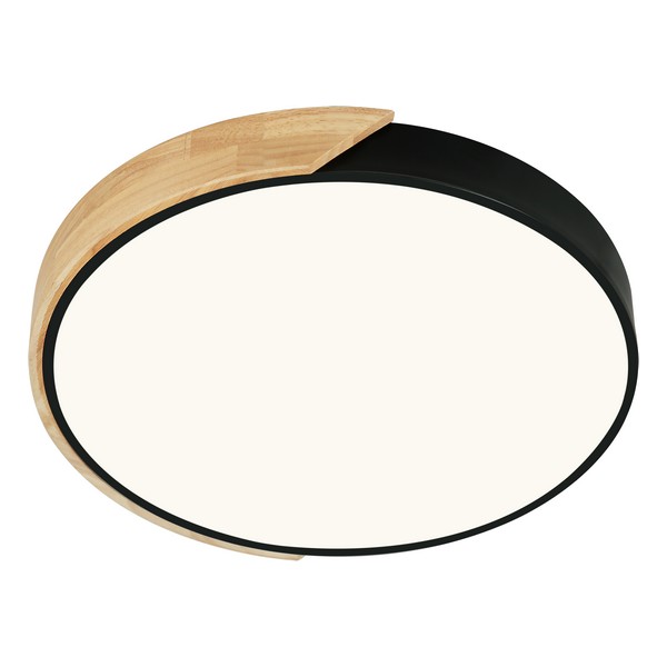 LED plafonska lampa F2811-16C BK+WD u crno-natur dizajnu