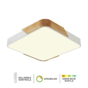 LED plafonska lampa F2812-30C WH kvadratna sa daljinskom i promenom boje svetla