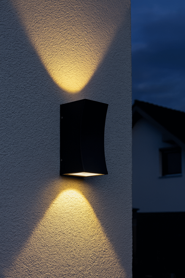 Spoljna zidna lampa crna aluminijum GU10