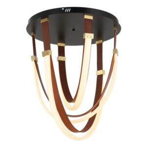 Led plafonska lampa FK2023-100C BR- moderna dekorativna rasveta od kože i silikona, topla bela svetlost 3000K
