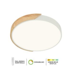 LED plafonska lampa F2811-16C WH+WD u belo-natur dizajnu