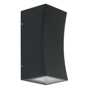 Spoljna zidna lampa crna aluminijum GU10