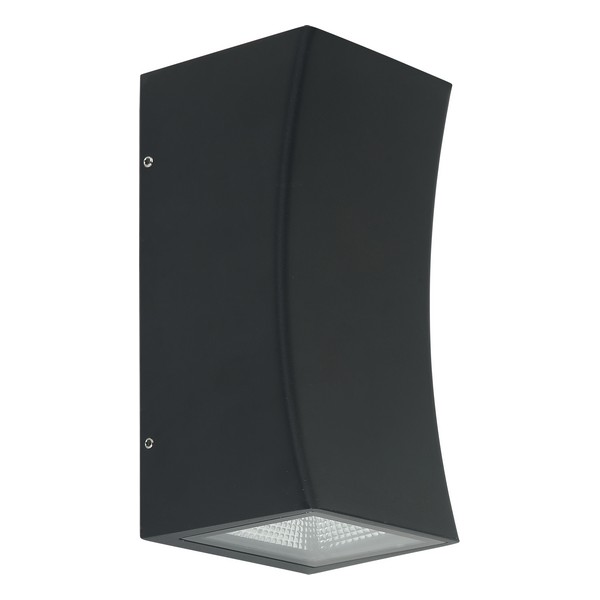Spoljna zidna lampa crna aluminijum GU10