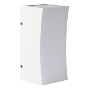 Spoljna zidna lampa bela aluminijum GU10