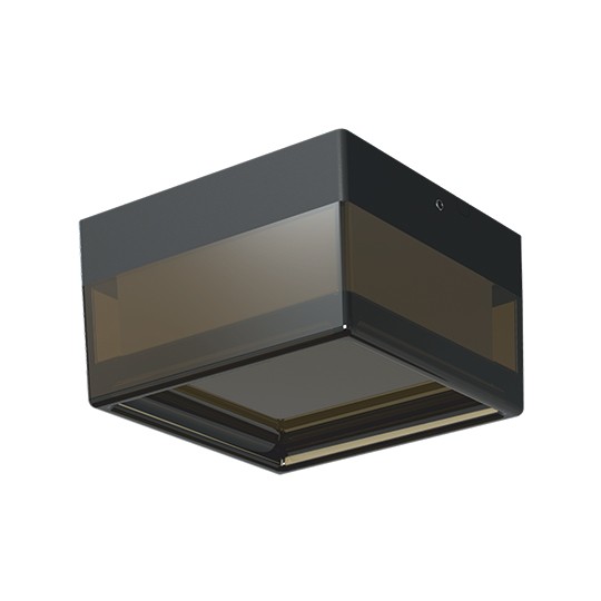 Kvadratna crna LED plafonjera 9W 3CCT IP65 sa 3 godine garancije
