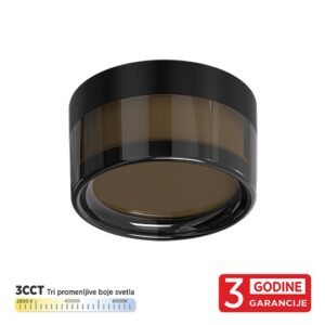 Crna okrugla LED plafonjera 9W 3CCT IP65 M205753