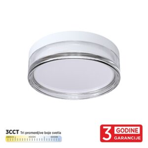 Bela okrugla LED plafonjera 18W 3CCT IP65 M205754