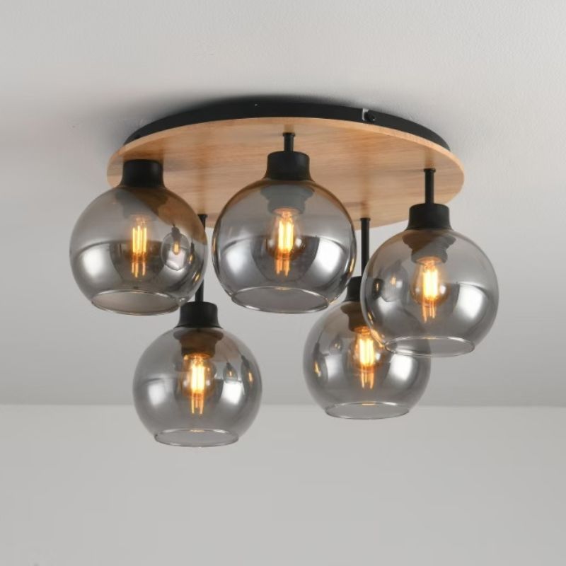 Plafonjera E27 Wudi 5R Wood/Smoke 014336 - Слика 2