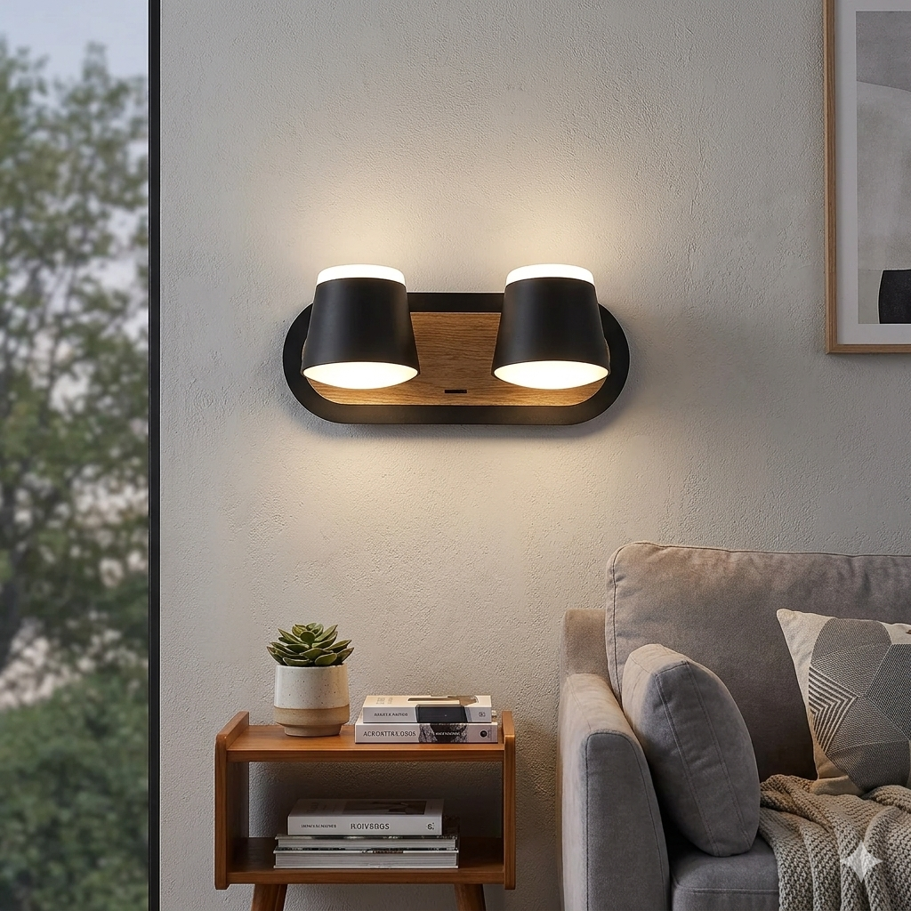 LED zidna lampa F2077-16Z BK+WD 16W - Слика 2